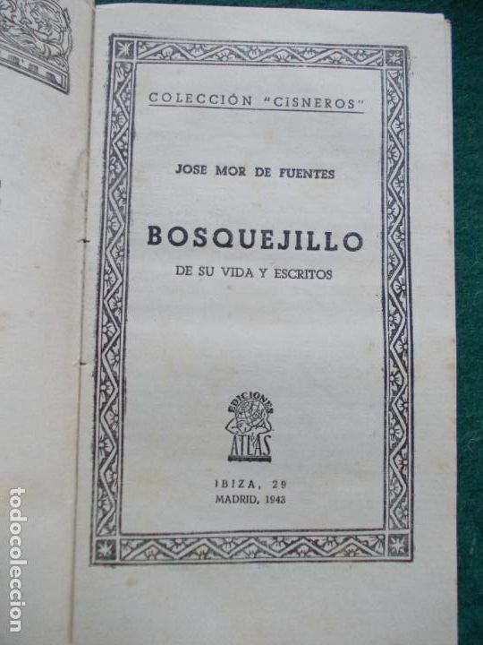 Libros de segunda mano: COLECCION CISNEROS BOSQUEJILLO DE SU VIDA - Foto 2