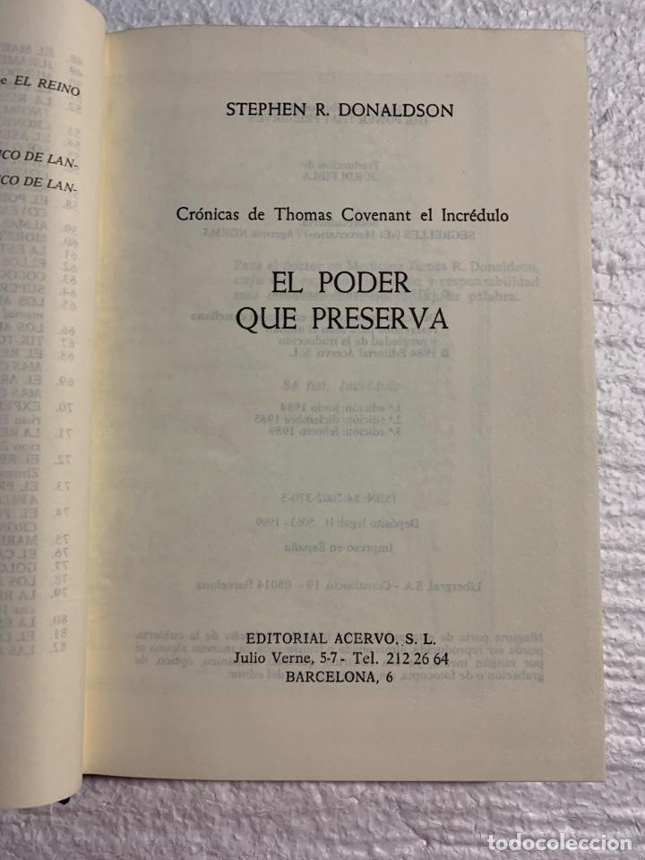 Libros de segunda mano: El poder que preserva. Stephen R. Donaldson. Editorial Acervo. 3&ordf; ed. 1989 - Foto 1