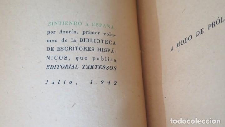 Libros de segunda mano: SINTIENDO A ESPA&Ntilde;A. AZORIN - Foto 2