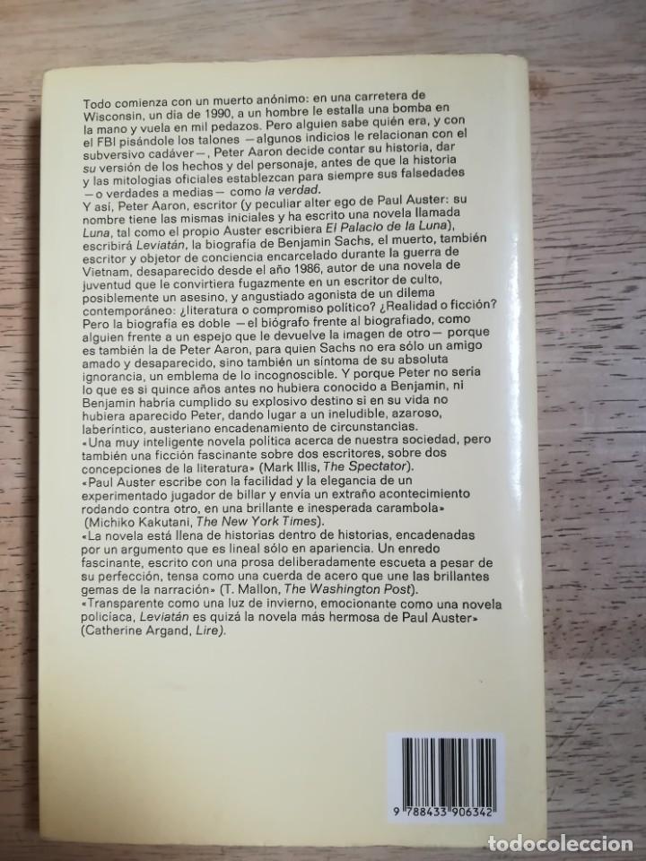 Libros de segunda mano: Leviatan. Paul Auster - Foto 2