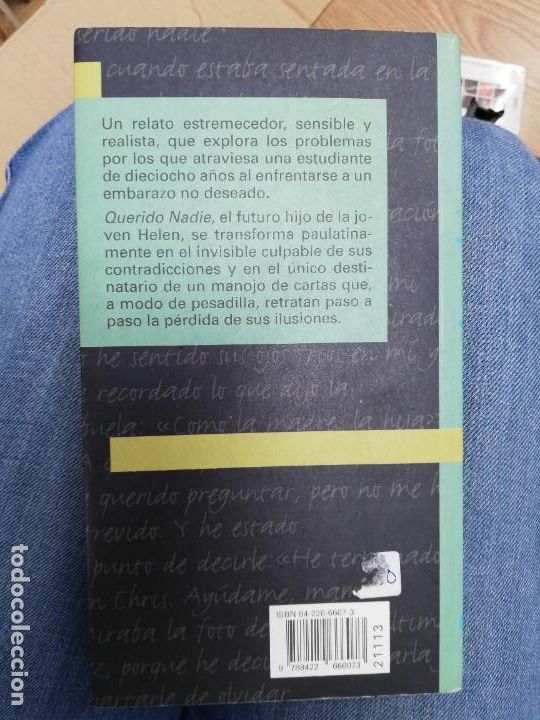 Libros de segunda mano: QUERIDO NADIE. BERLIE DOHERTY - Foto 2