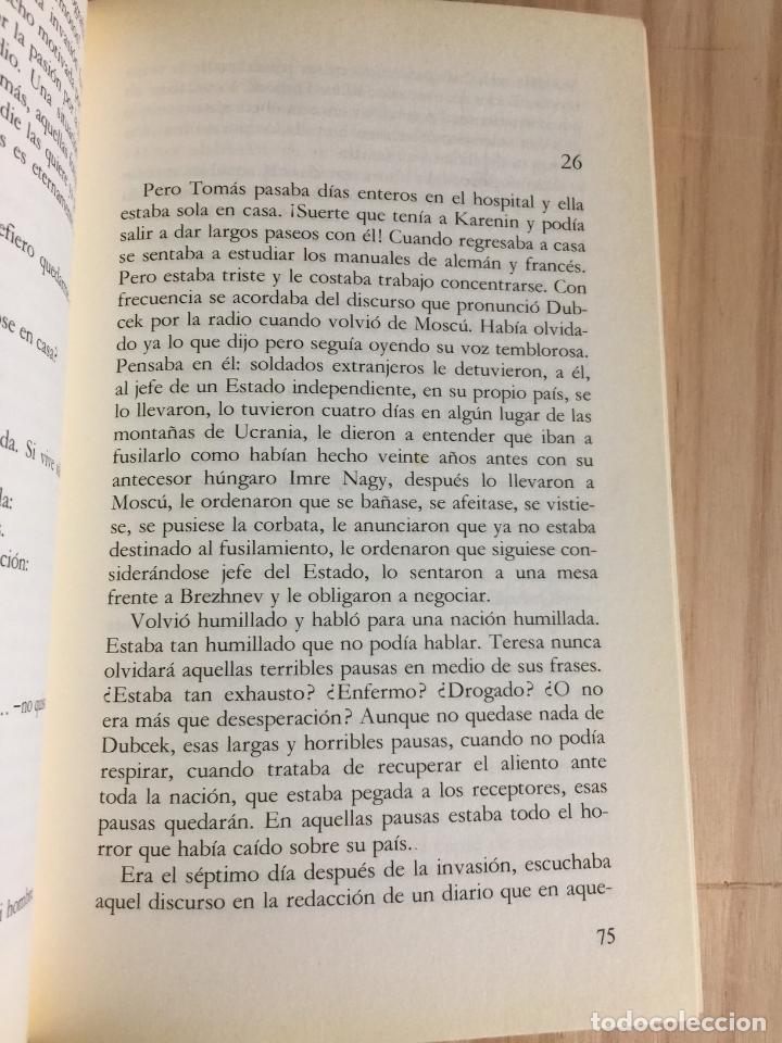 Libros de segunda mano: La insoportable levedad del ser - Milan Kundera - Foto 4