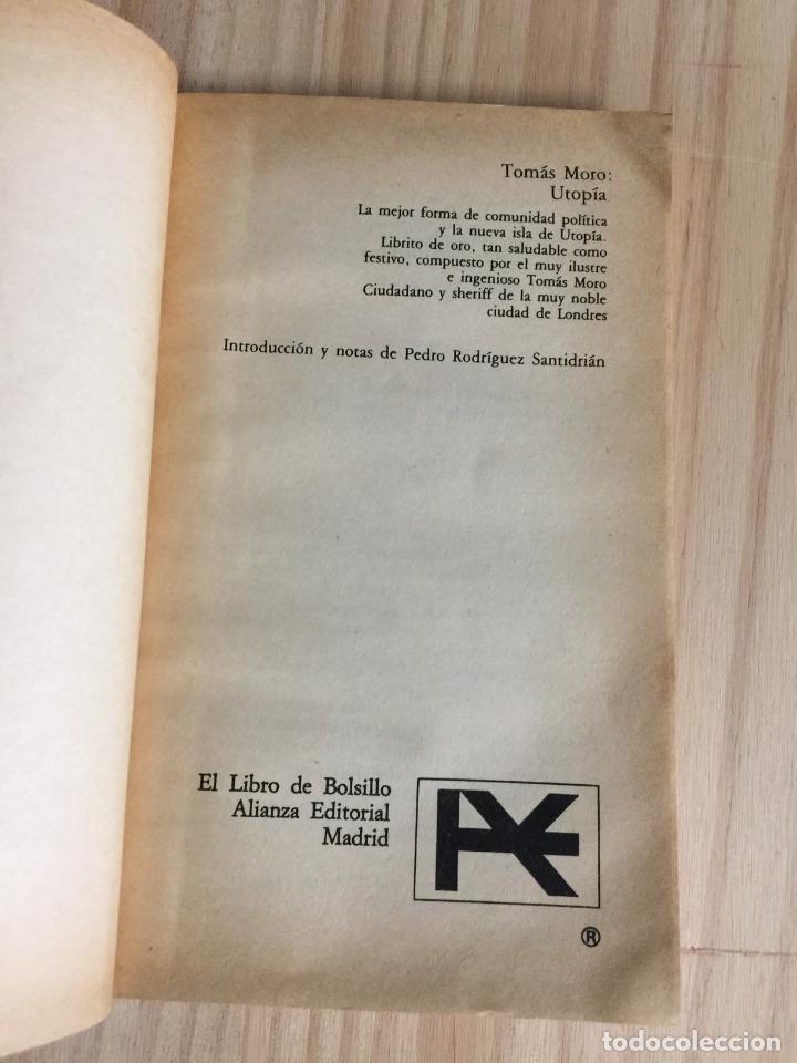 Libros de segunda mano: Utop&iacute;a - Tomas Moro - Foto 2