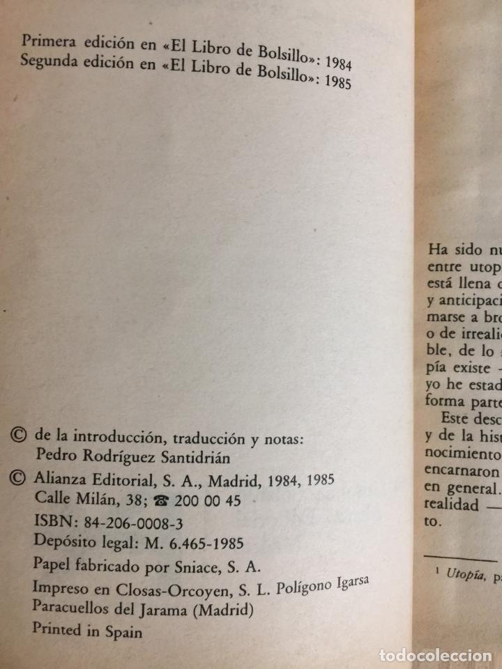 Libros de segunda mano: Utop&iacute;a - Tomas Moro - Foto 5