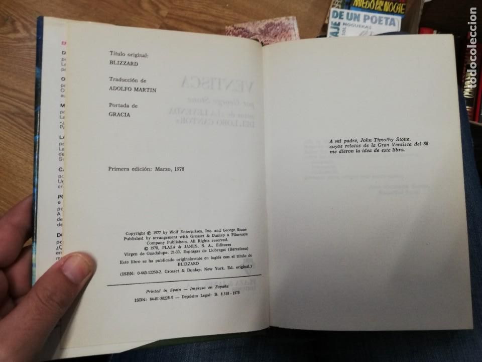 Libros de segunda mano: VENTISCA. GEORGE STONE. 1&ordf; EDICI&Oacute;N, 1978 - Foto 3