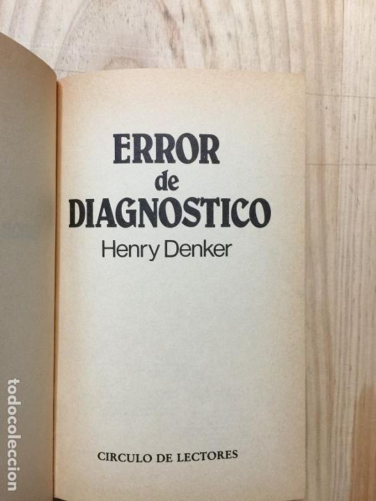 Libros de segunda mano: Error de diagn&oacute;stico - Henry Denker - Foto 3