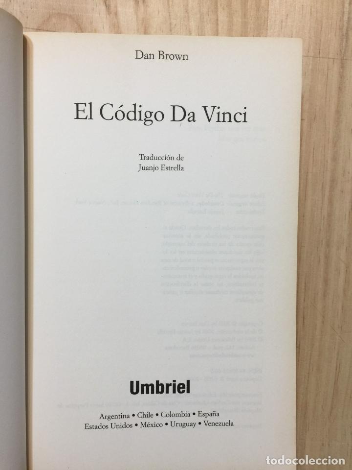 Libros de segunda mano: El c&oacute;digo Da Vinci - Dan Brown - Foto 3