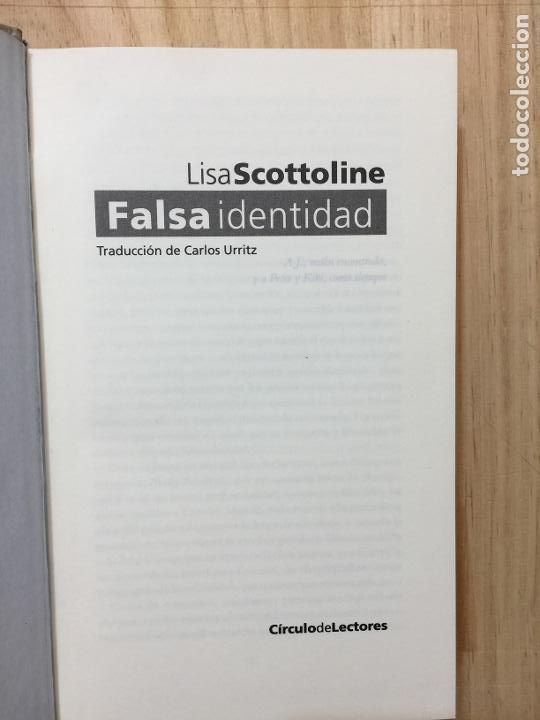 Libros de segunda mano: Falsa identidad - Lisa Scottoline - Foto 4