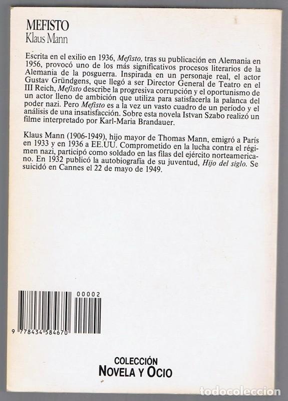 Libros de segunda mano: MEFISTO KLAUS MANN - Foto 2