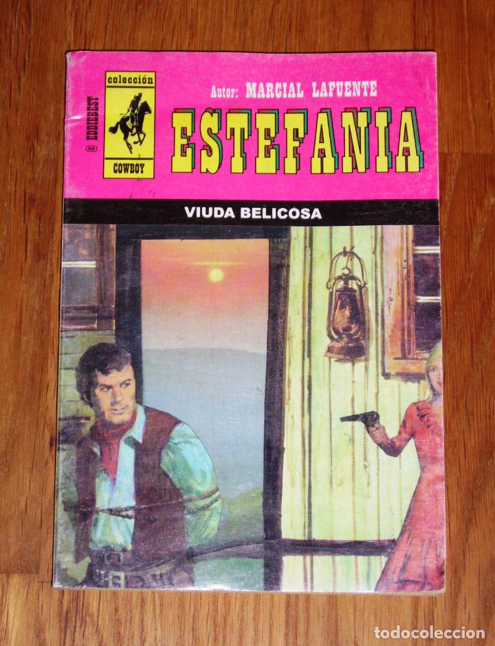Second hand books: ESTEFAN&Iacute;A, Marcial Lafuente. Viuda belicosa (Colecci&oacute;n Cowboy). - Miami : Eddiebest, 1994