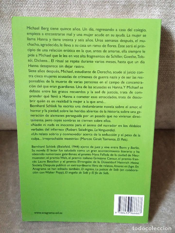Libros de segunda mano: BERNHARD SCHLINK - EL LECTOR - ANAGRAMA, 2009 - COMO NUEVO - Foto 3