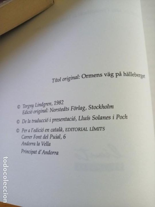 Libros de segunda mano: TORGNY LINDGREN EL CAMI DE LA SERP PER LA ROCA - Foto 5