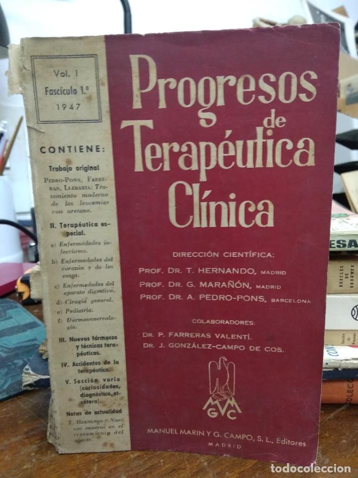 Libros de segunda mano: Progreso de terap&eacute;utica cl&iacute;nica, varios autores. L.22551