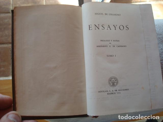 Libros de segunda mano: Unamuno. Ensayos. - Foto 3
