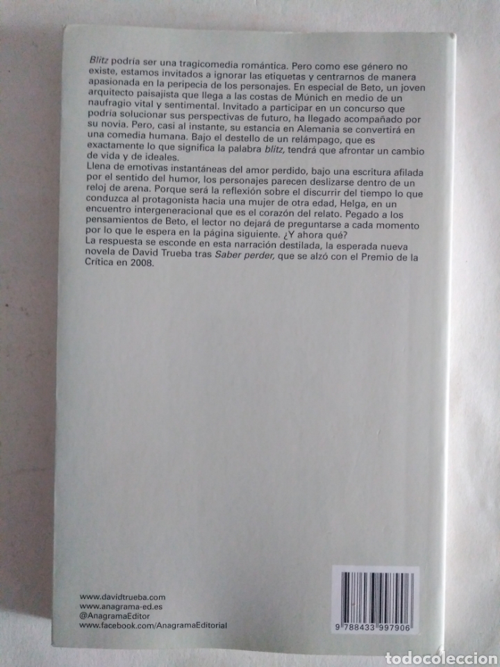 Libros de segunda mano: Blitz / David Trueba - Foto 2