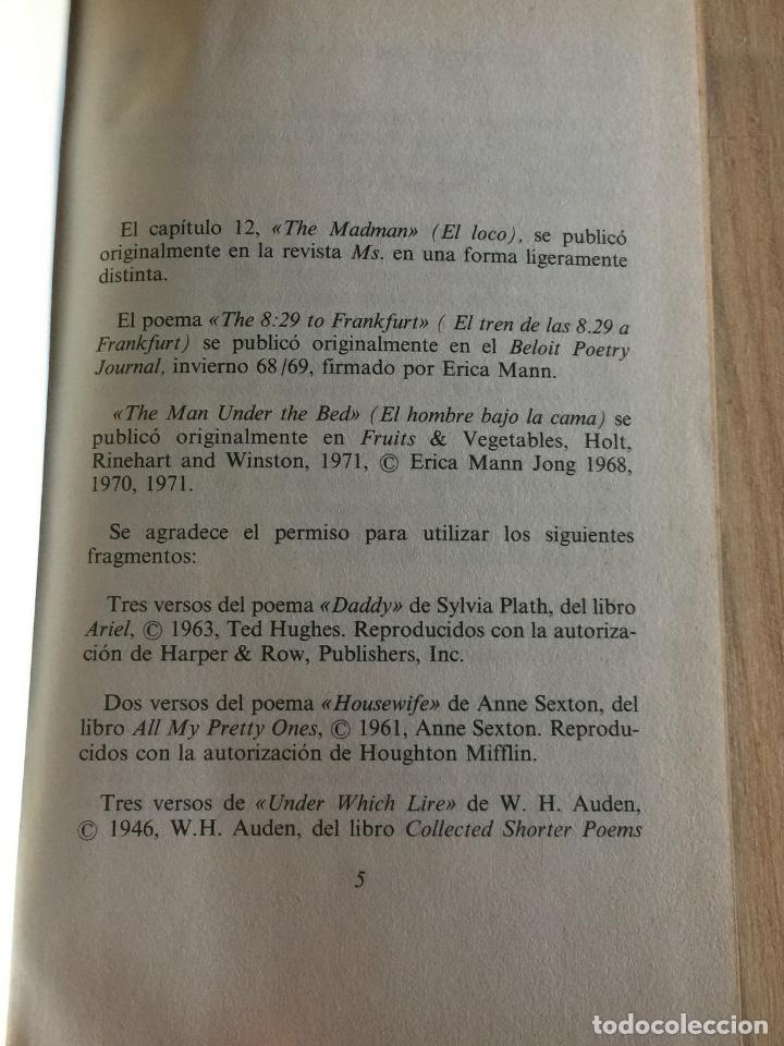 Libros de segunda mano: Miedo a volar - Erica Jong - Foto 3