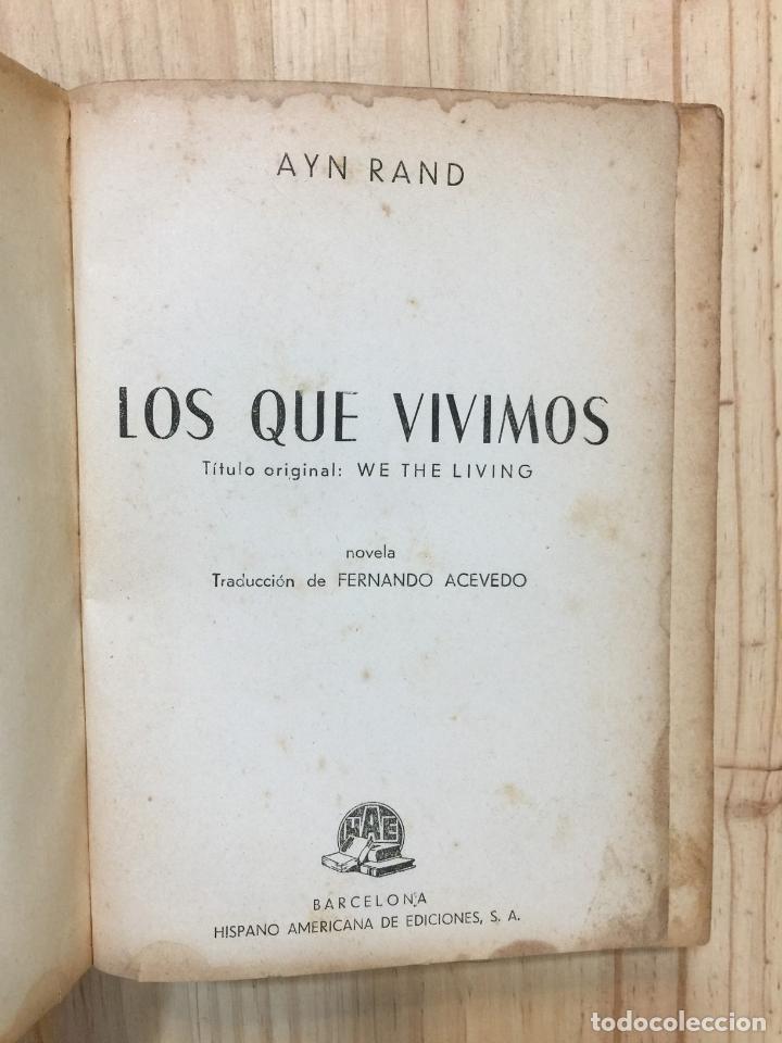 Libros de segunda mano: Los que vivimos - Ayn Rand - Foto 4