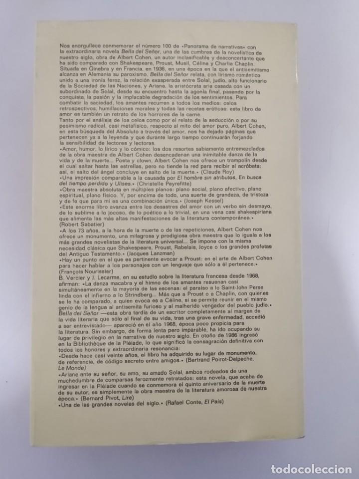 Libros de segunda mano: Bella del se&ntilde;or- Albert Cohen.- Ed. anagrama - Foto 2