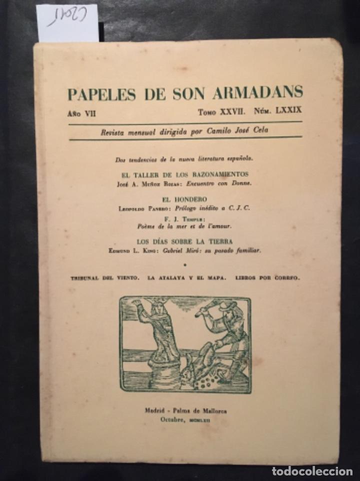 Second hand books: PAPELES DE SON ARMADANS, A&Ntilde;O VII, TOMO XXVII, NUMERO LXXIX, OCTUBRE 1962