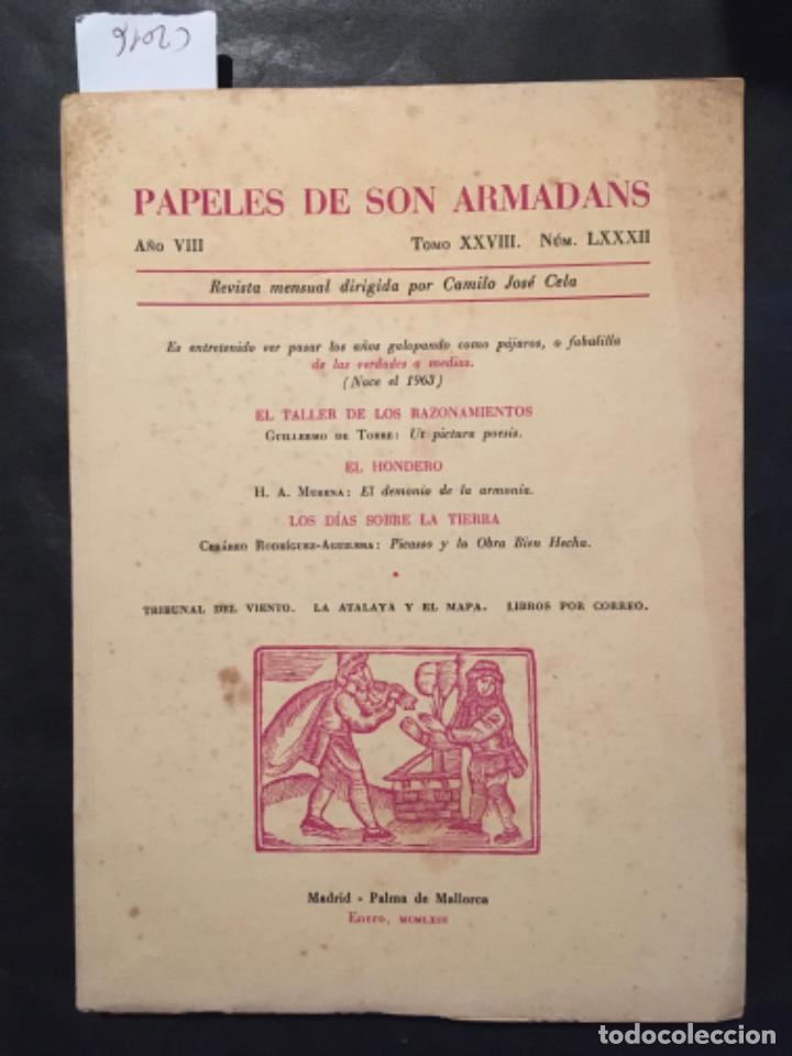 Libros de segunda mano: PAPELES DE SON ARMADANS, A&Ntilde;O VIII, TOMO XXVIII, NUMERO LXXXII, ENERO 1963