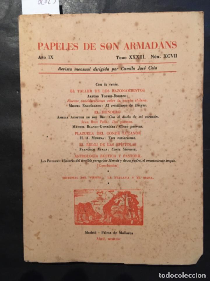 Libros de segunda mano: PAPELES DE SON ARMADANS, A&Ntilde;O IX, TOMO XXXIII, NUMERO XCVII, ABRIL 1964