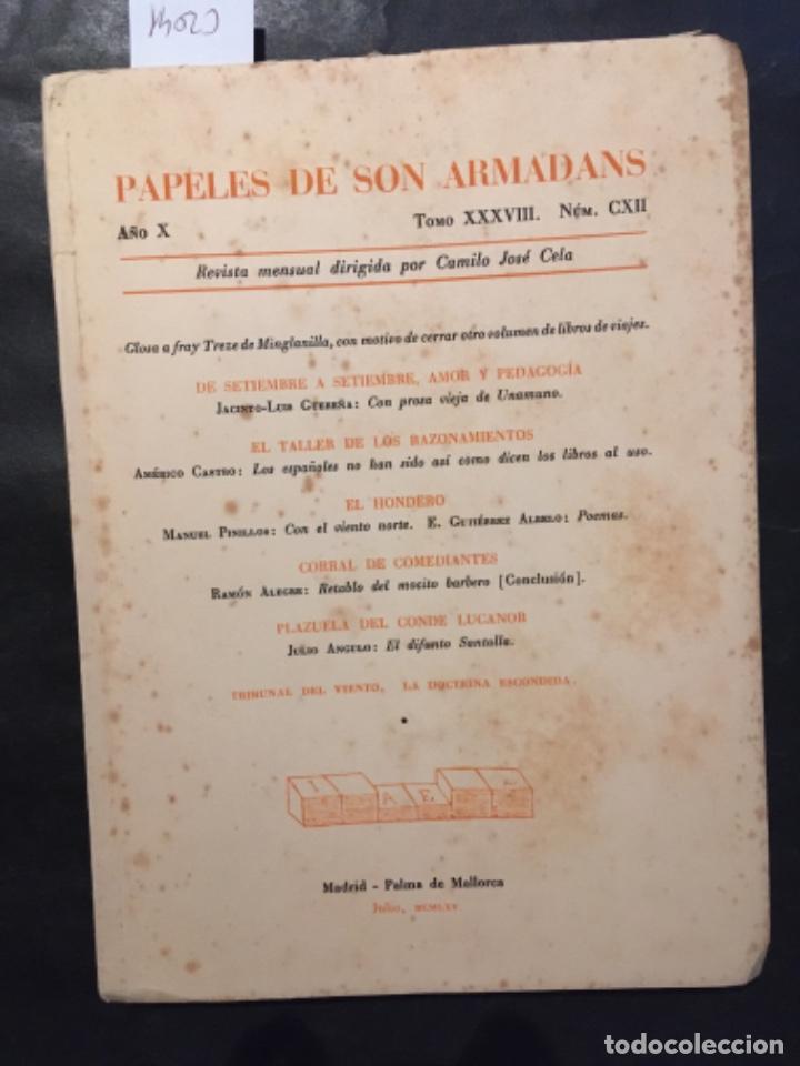Libros de segunda mano: PAPELES DE SON ARMADANS, A&Ntilde;O X, TOMO XXXVIII, NUMERO CXII, JULIO 1965
