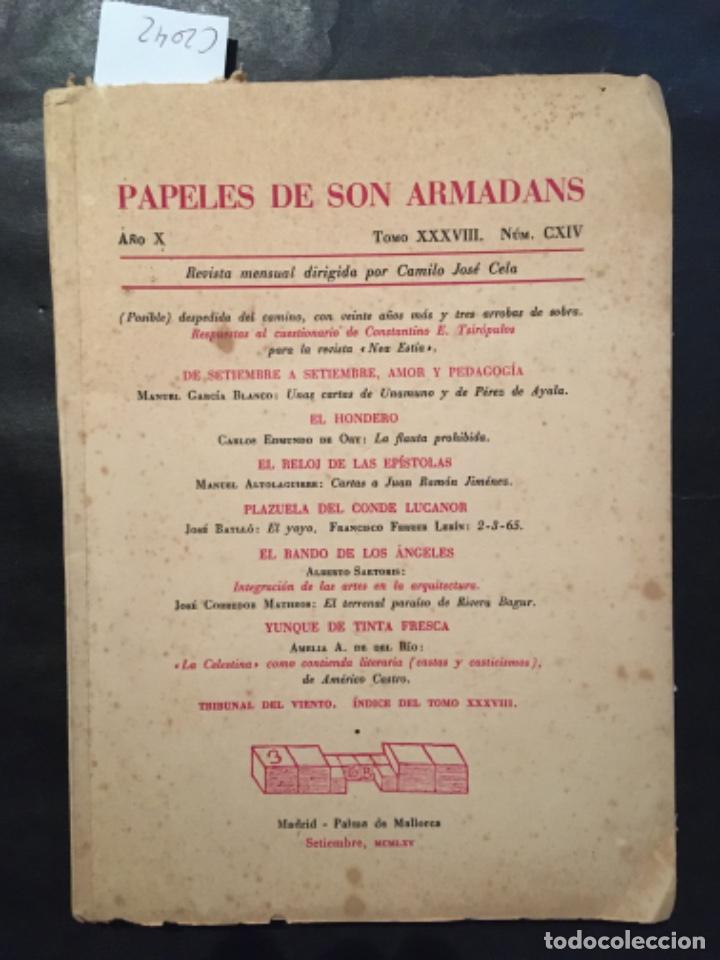 Libros de segunda mano: PAPELES DE SON ARMADANS, A&Ntilde;O X, TOMO XXXVIII, NUMERO CXIV, SEPTIEMBRE 1965
