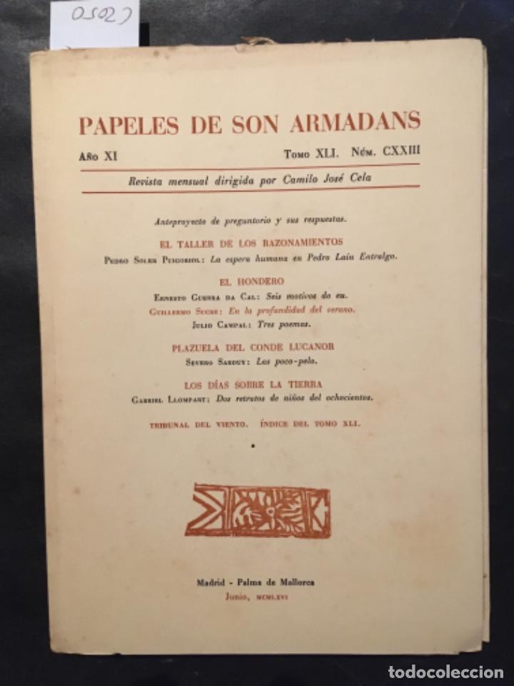 Libros de segunda mano: PAPELES DE SON ARMADANS, A&Ntilde;O XI, TOMO XLI, NUMERO CXXIII, JUNIO 1966