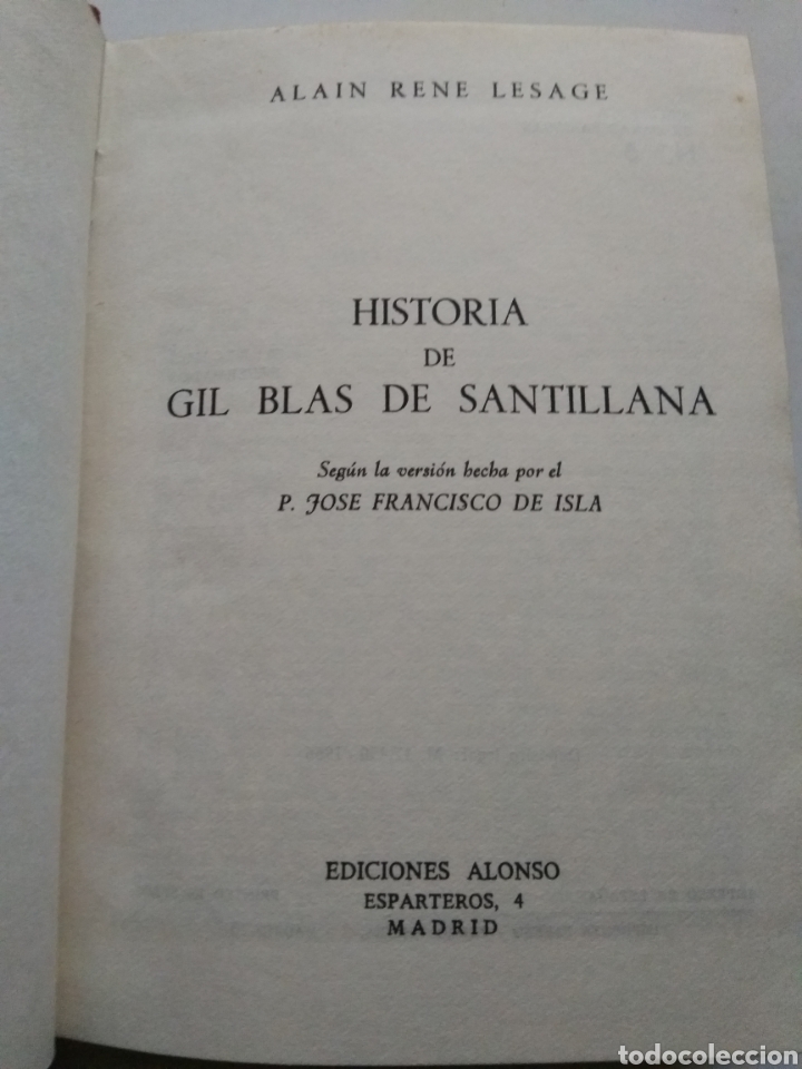 Libros de segunda mano: HISTORIA DE GIL BLAS DE SANTILLANA - Foto 2