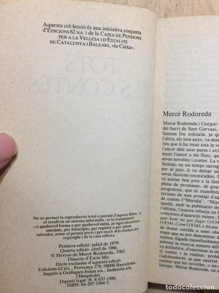 Libros de segunda mano: Tots els contes - Merc&egrave; Rodoreda - Foto 3