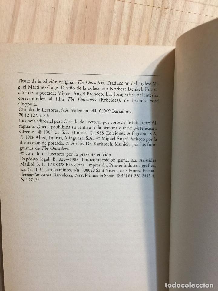 Libros de segunda mano: Rebeldes - Susan E. Hinton - Foto 3
