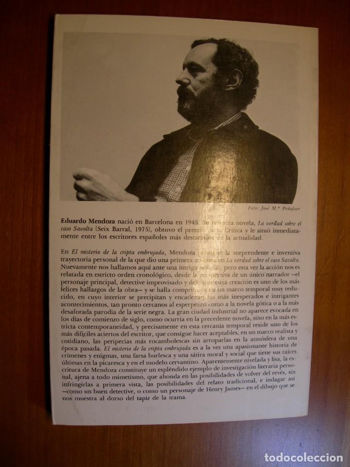 Libros de segunda mano: EL MISTERIO DE LA CRIPTA EMBRUJADA / EDUARDO MENDOZA - Foto 2
