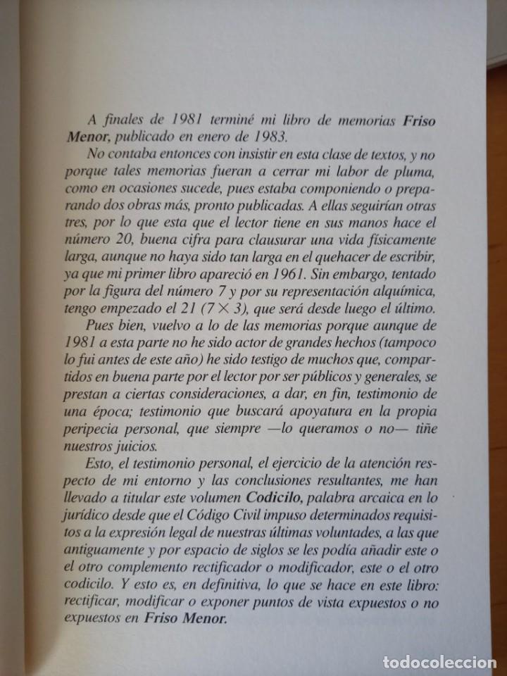 Libros de segunda mano: RAMON CARNICER CODICILO MEMORIAS - Foto 9
