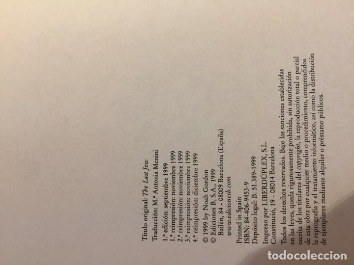 Libros de segunda mano: El ultimo judio - Noah Gordon - Foto 3