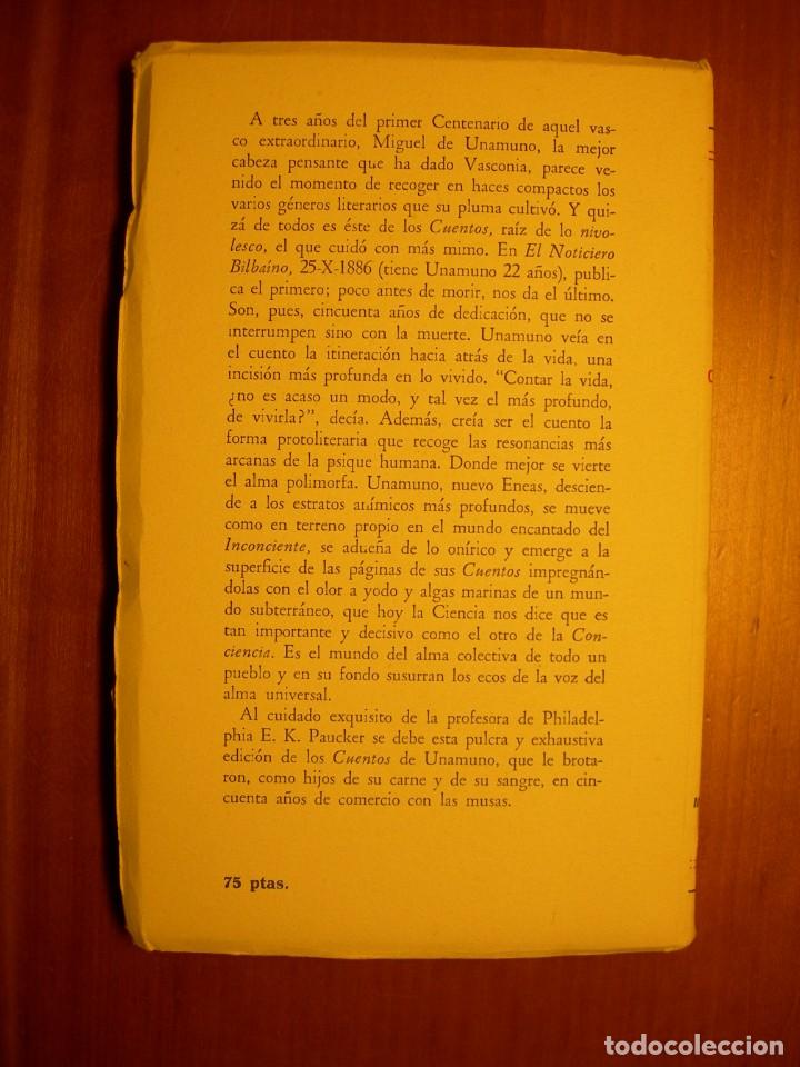 Libros de segunda mano: CUENTOS / MIGUEL DE UNAMUNO - Foto 2