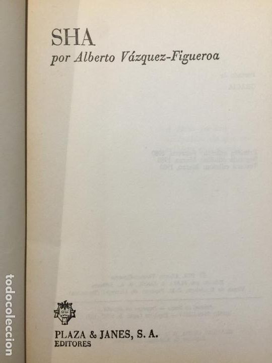 Libros de segunda mano: Sha - Alberto Vazquez-Figueroa - Foto 2