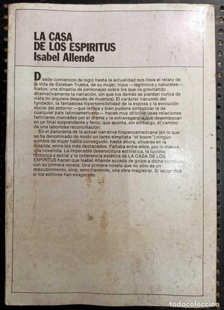 Libros de segunda mano: &rdquo;La Casa de los Esp&iacute;ritus&rdquo; - Isabel Allende, 1985 - Foto 3