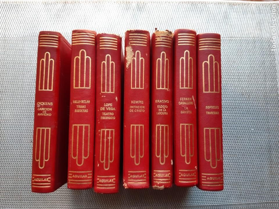Libros de segunda mano: Lote 7 vol&uacute;menes Aguilar piel