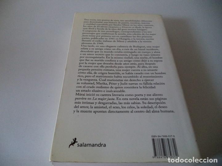 Libros de segunda mano: La mujer justa.S&aacute;ndor M&aacute;rai - Foto 2