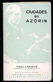 Libros de segunda mano: Ciudades en Azorin. Vidal Lamiquiz - Foto 1
