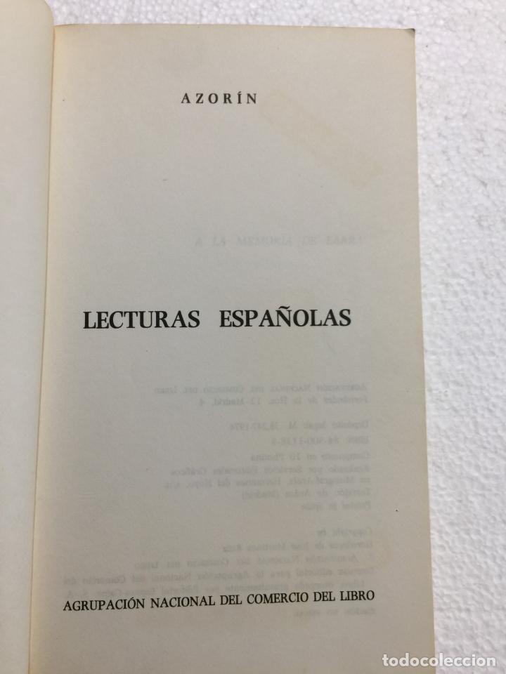Libros de segunda mano: Lecturas espa&ntilde;olas - Azorin - Foto 6