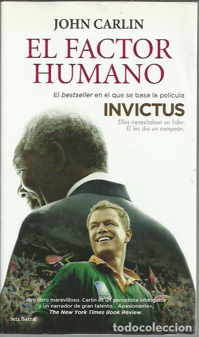 Libros de segunda mano: John Carlin-El Factor Humano.Los Tres Mundos.Seix Barral.2010.