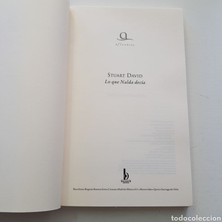 Libros de segunda mano: LO QUE NALDA DECIA - STUART DAVID - Foto 2