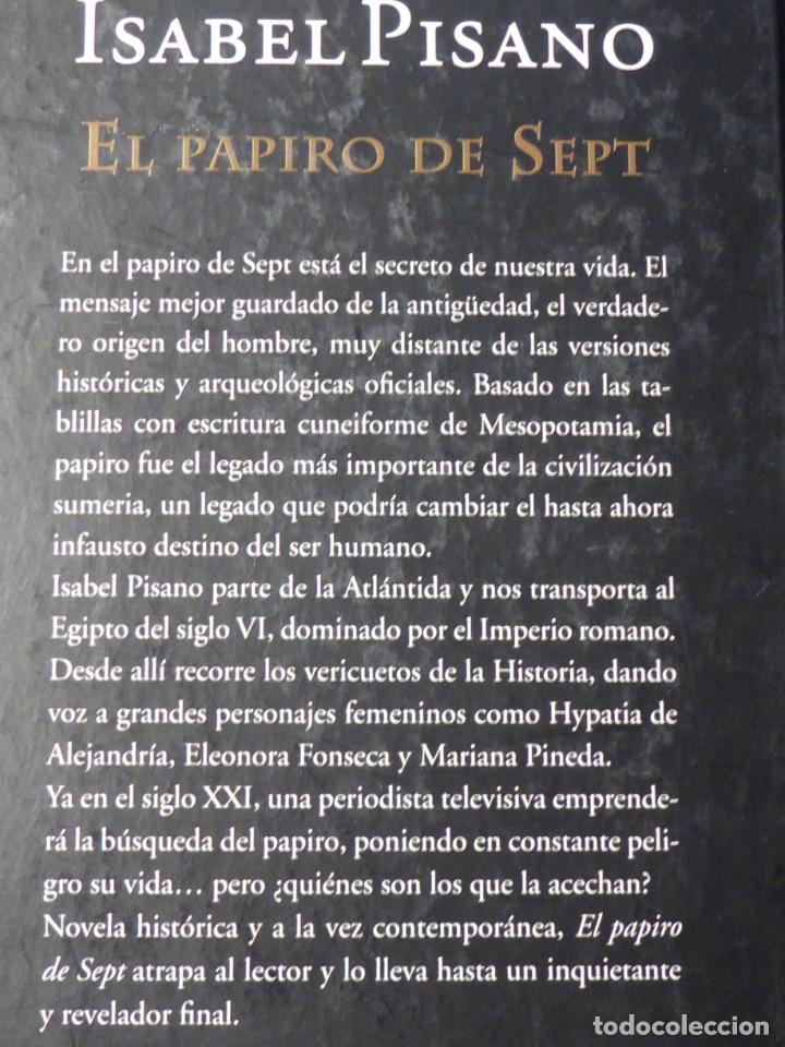 Libros de segunda mano: El papiro de Sept. Isabel Pisano - Foto 2