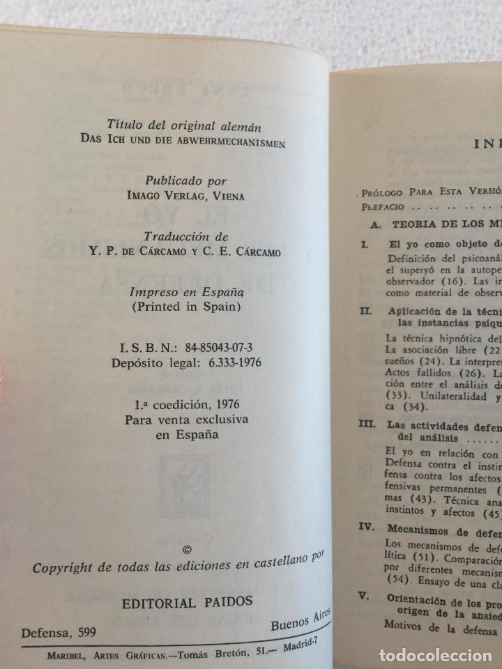 Libros de segunda mano: El yo y los mecanismos de defensa - Anna Freud - Foto 2