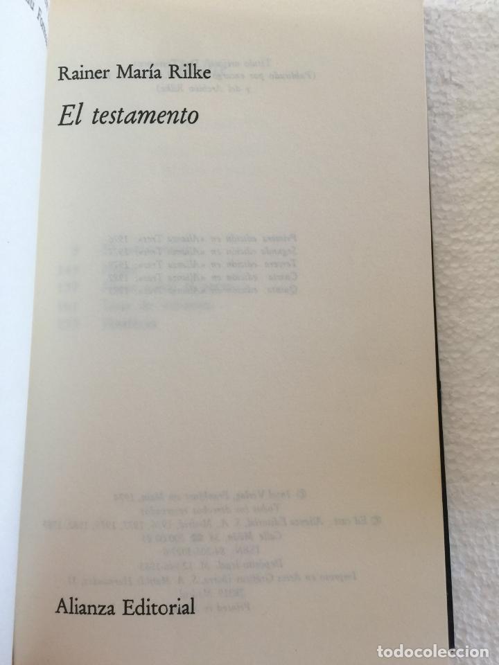 Libros de segunda mano: El testamento - Rainer Maria Rilke - Foto 2