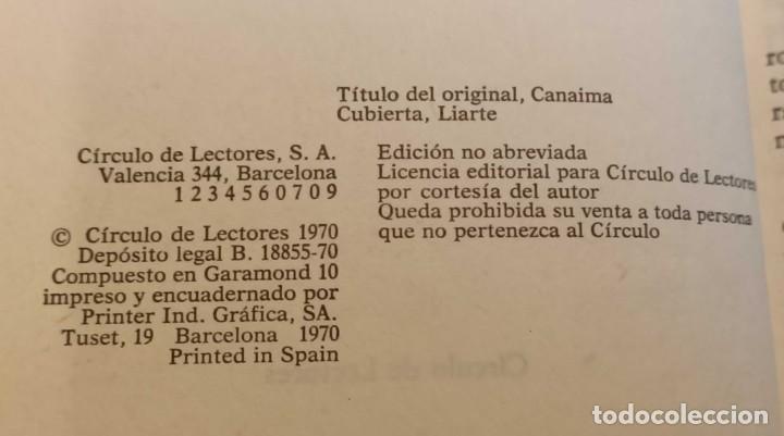 Libros de segunda mano: Libro: Canaima, R&oacute;mulo Gallegos, 1970 - Foto 4