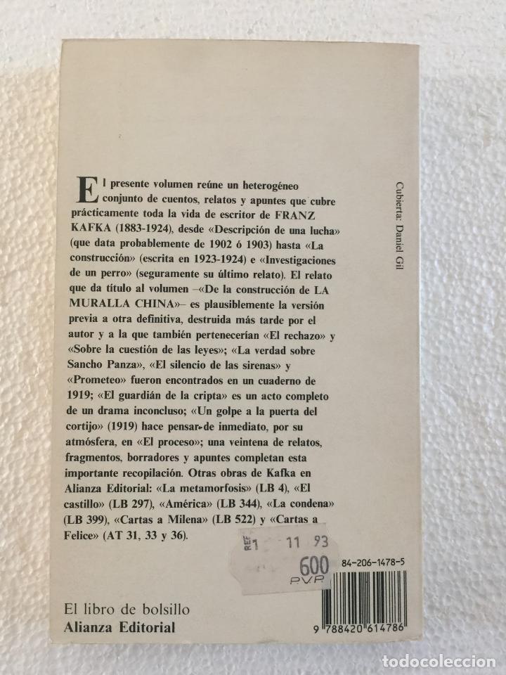 Libros de segunda mano: La muralla china - Kafka - Foto 5
