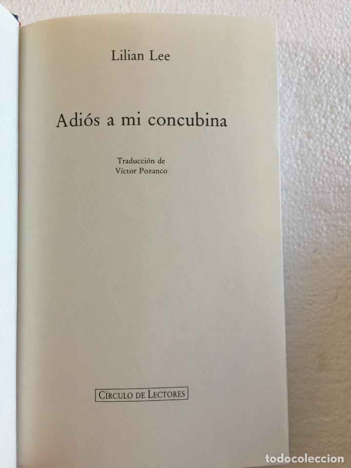 Libros de segunda mano: Adi&oacute;s a mi concubina - Llilian Lee - Foto 3
