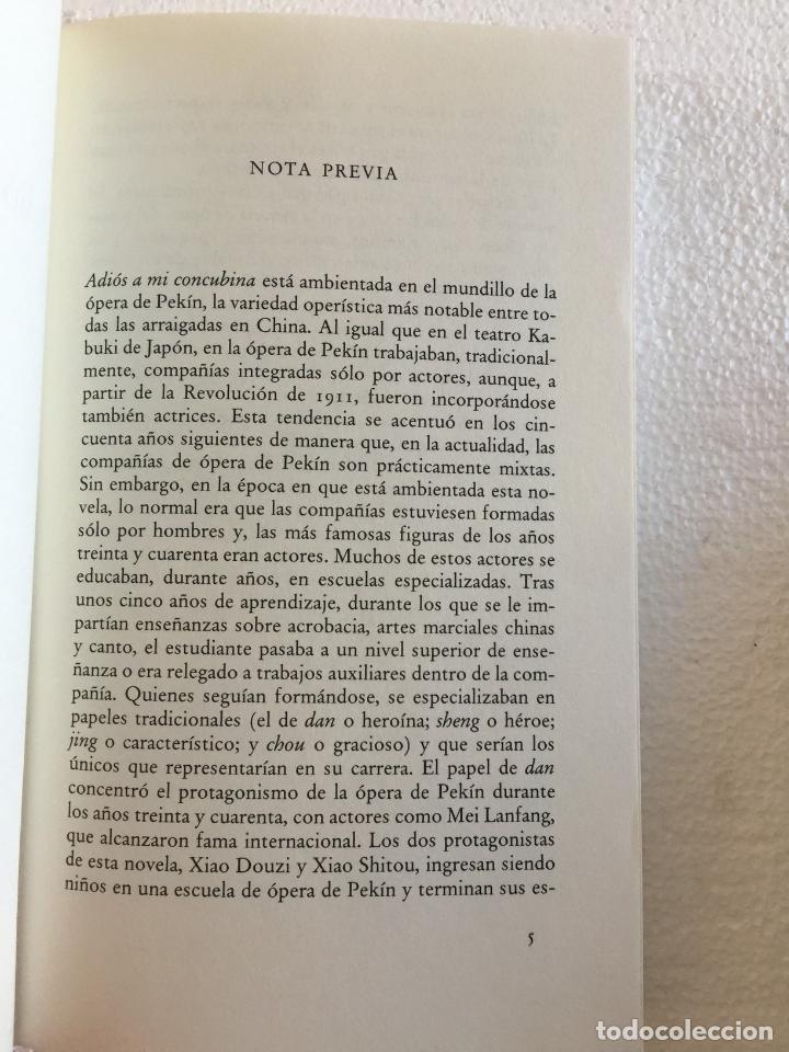 Libros de segunda mano: Adi&oacute;s a mi concubina - Llilian Lee - Foto 4